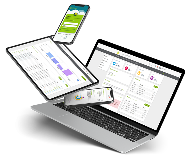 Joy Pilot accounting software on four devices